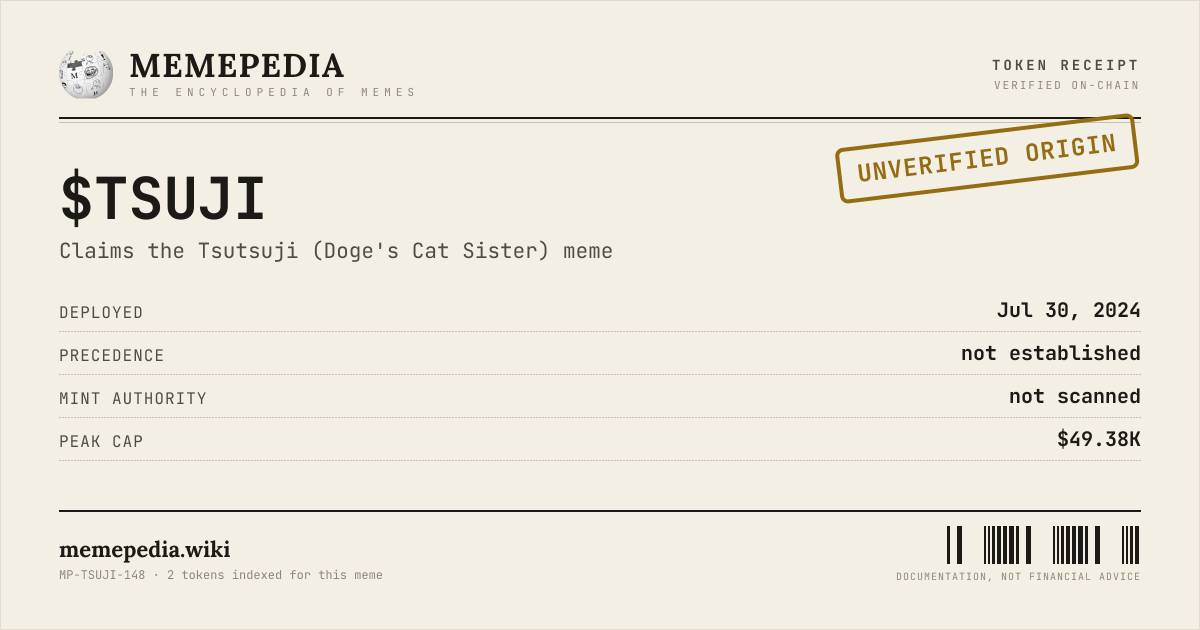 Memepedia receipt card