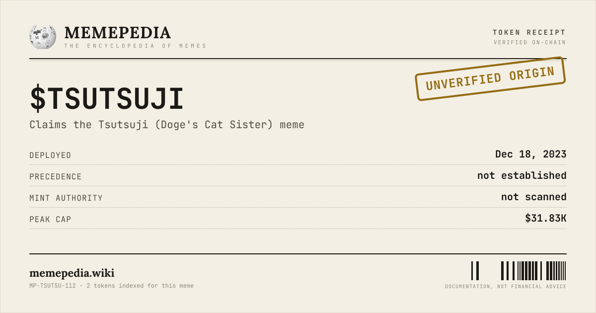 Memepedia receipt card