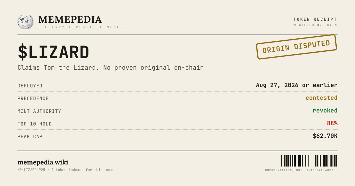 Memepedia receipt card
