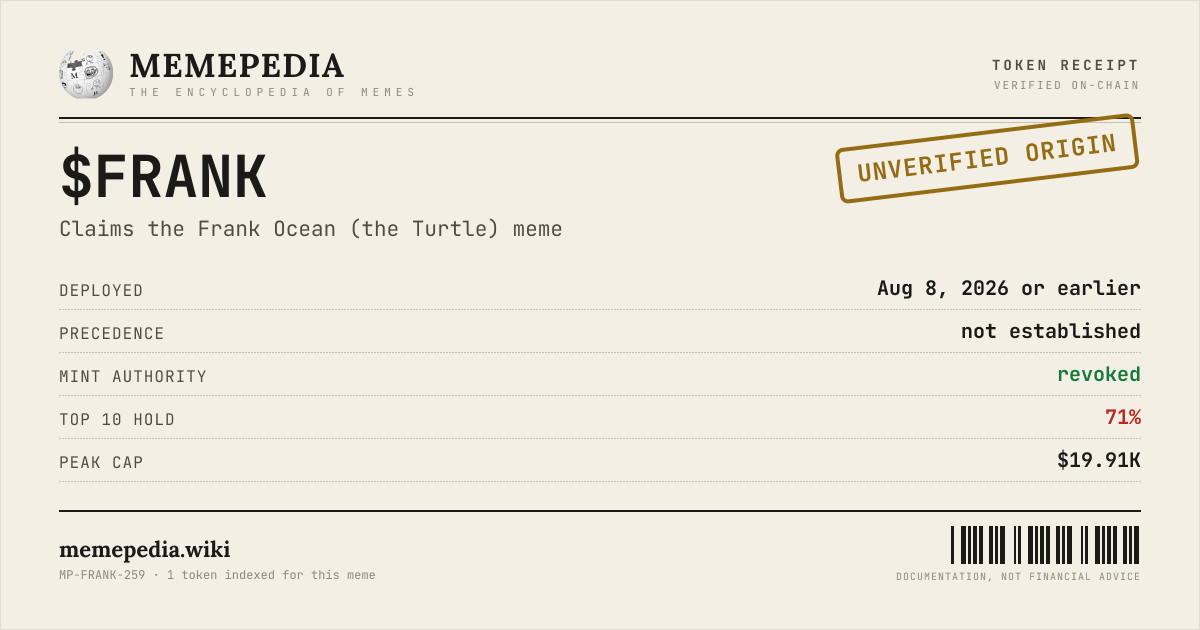 Memepedia receipt card
