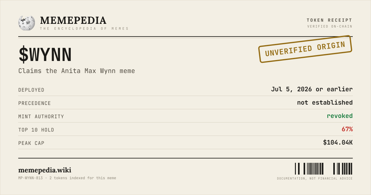 Memepedia receipt card
