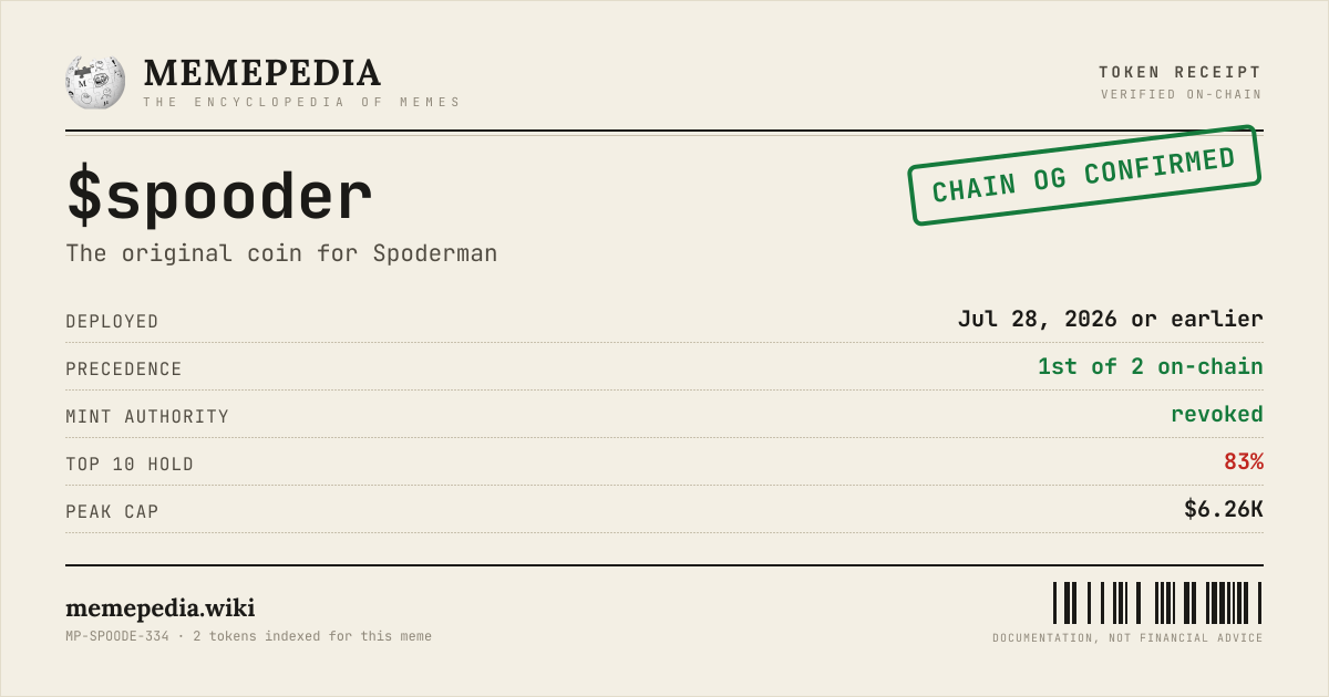Memepedia receipt card