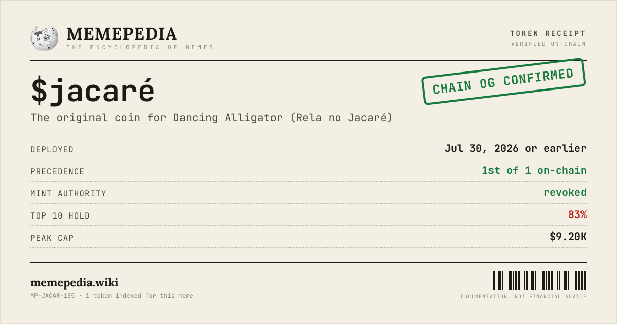 Memepedia receipt card