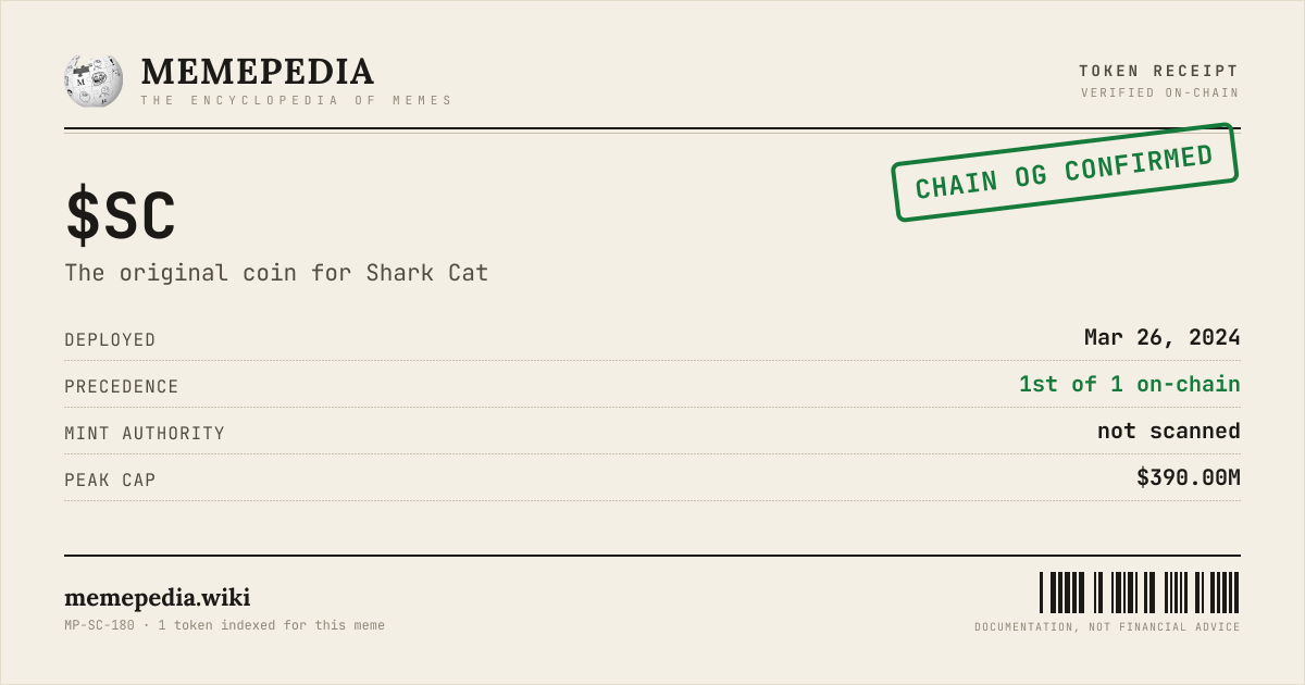Memepedia receipt card