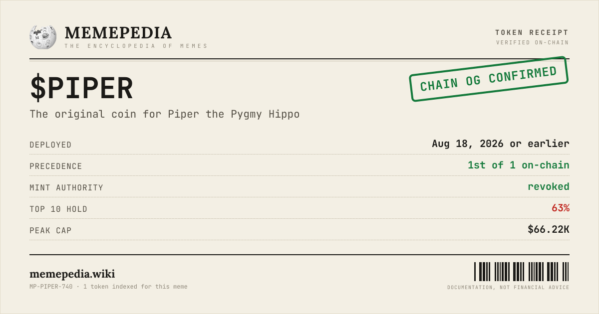 Memepedia receipt card