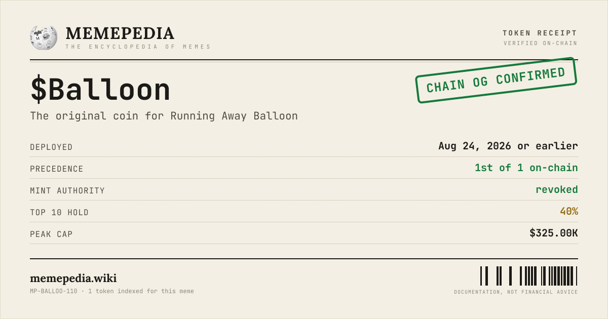 Memepedia receipt card