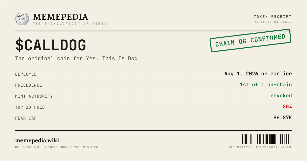 Memepedia receipt card