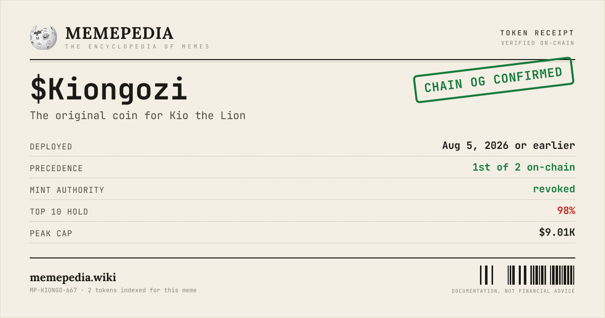 Memepedia receipt card