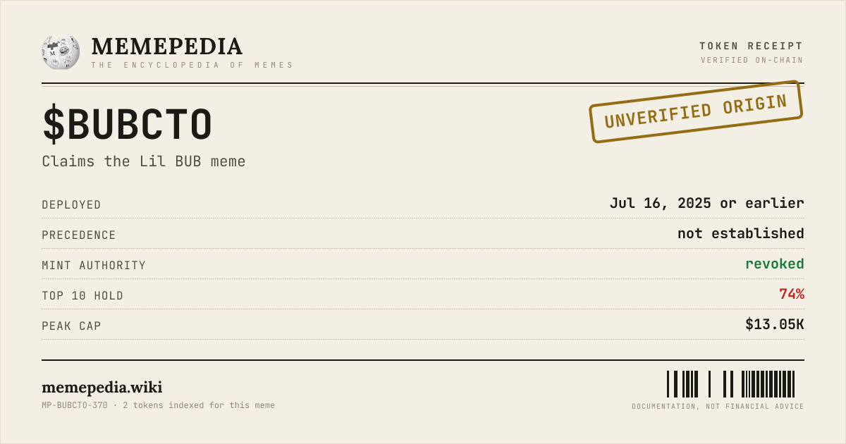 Memepedia receipt card