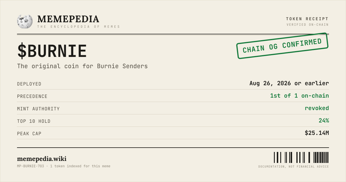 Memepedia receipt card