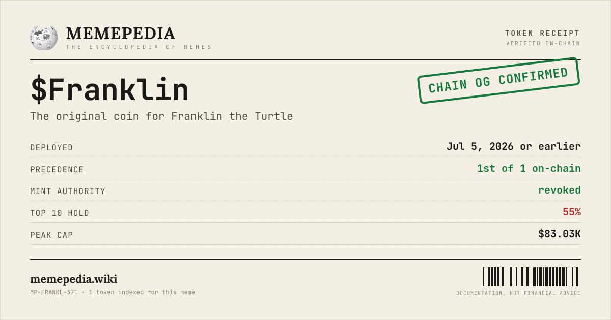 Memepedia receipt card