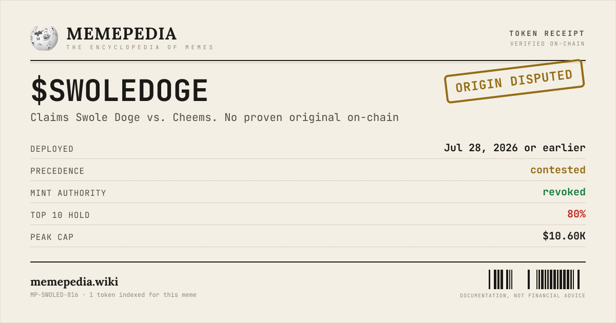 Memepedia receipt card