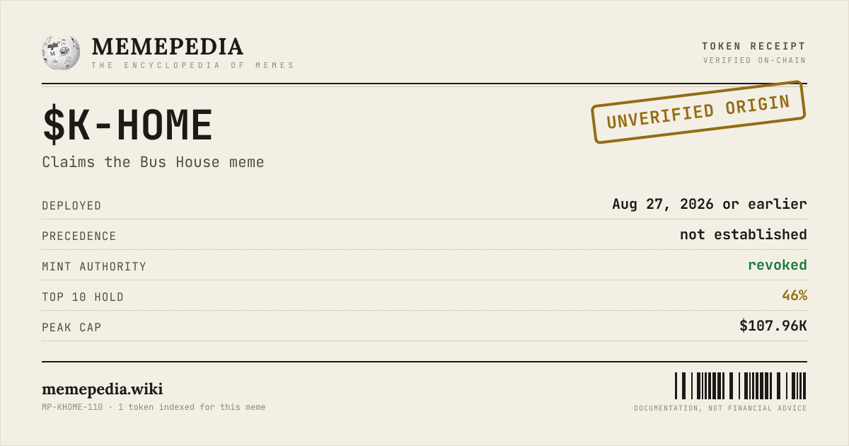 Memepedia receipt card