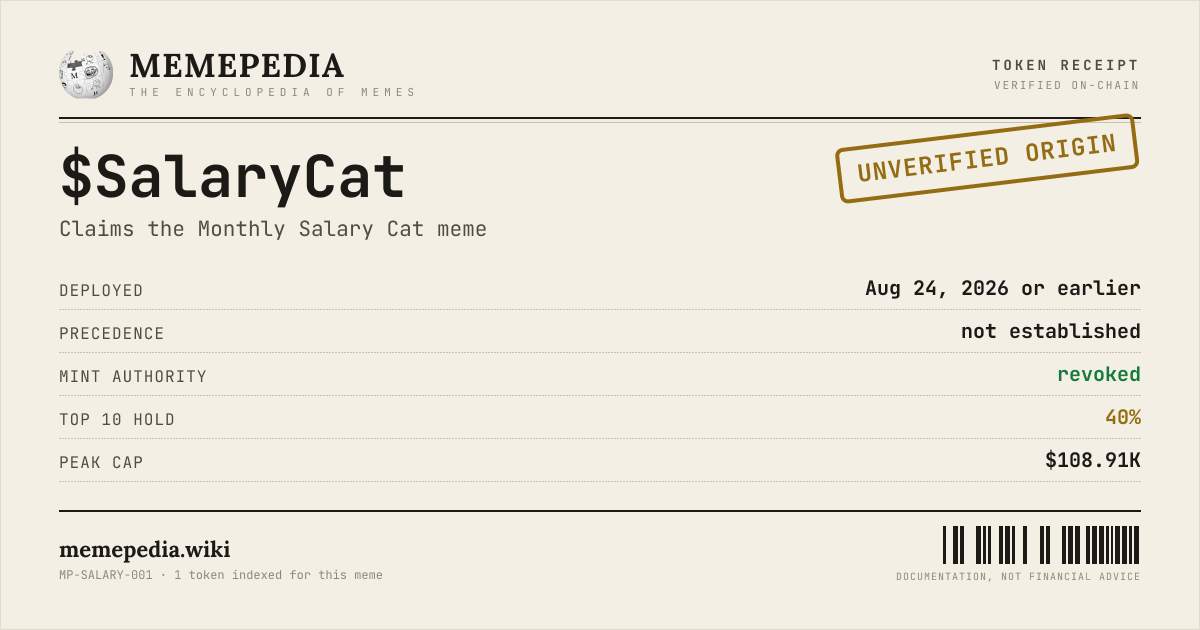 Memepedia receipt card