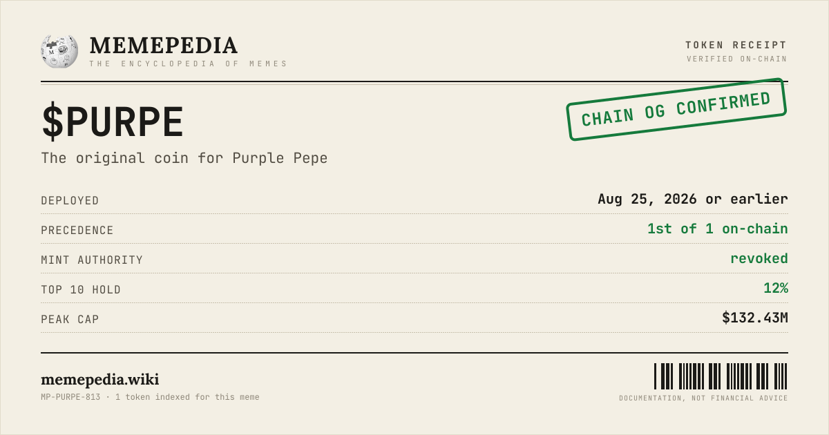 Memepedia receipt card
