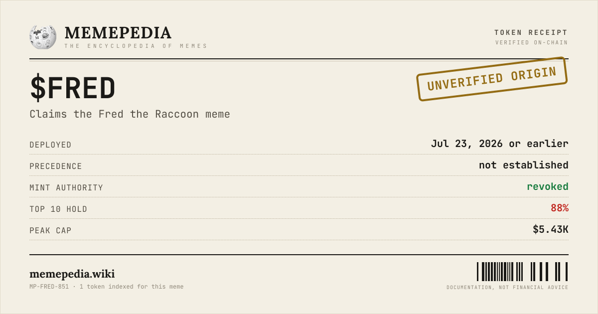 Memepedia receipt card