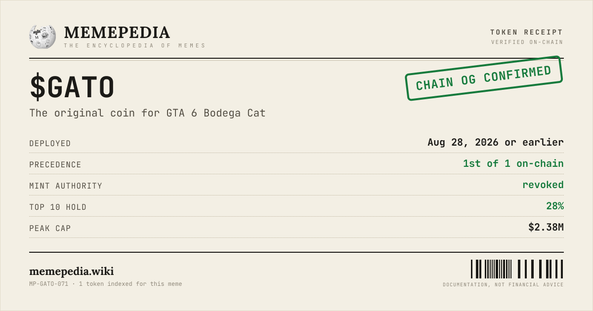 Memepedia receipt card
