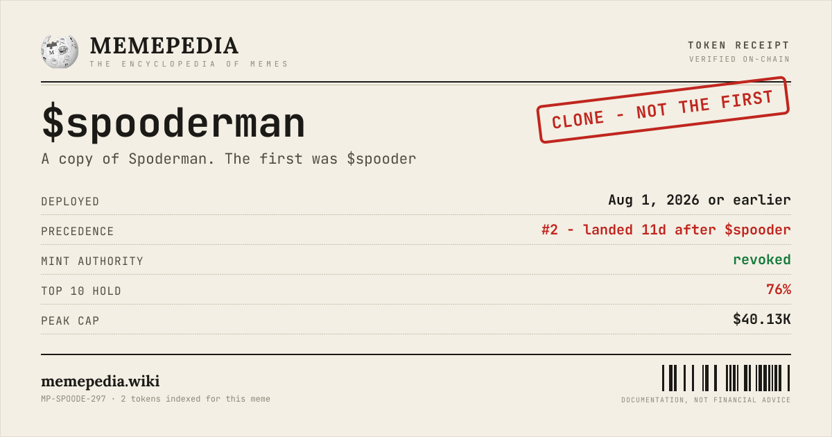 Memepedia receipt card