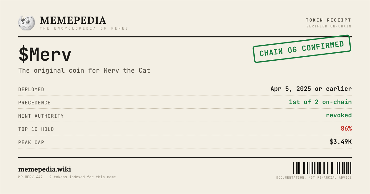 Memepedia receipt card