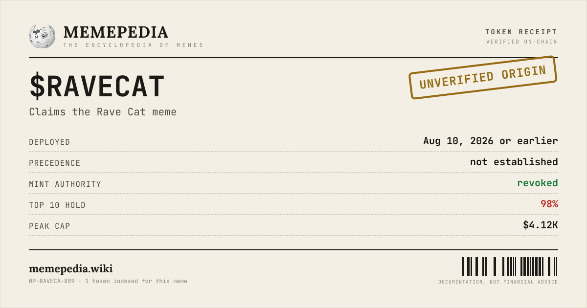 Memepedia receipt card