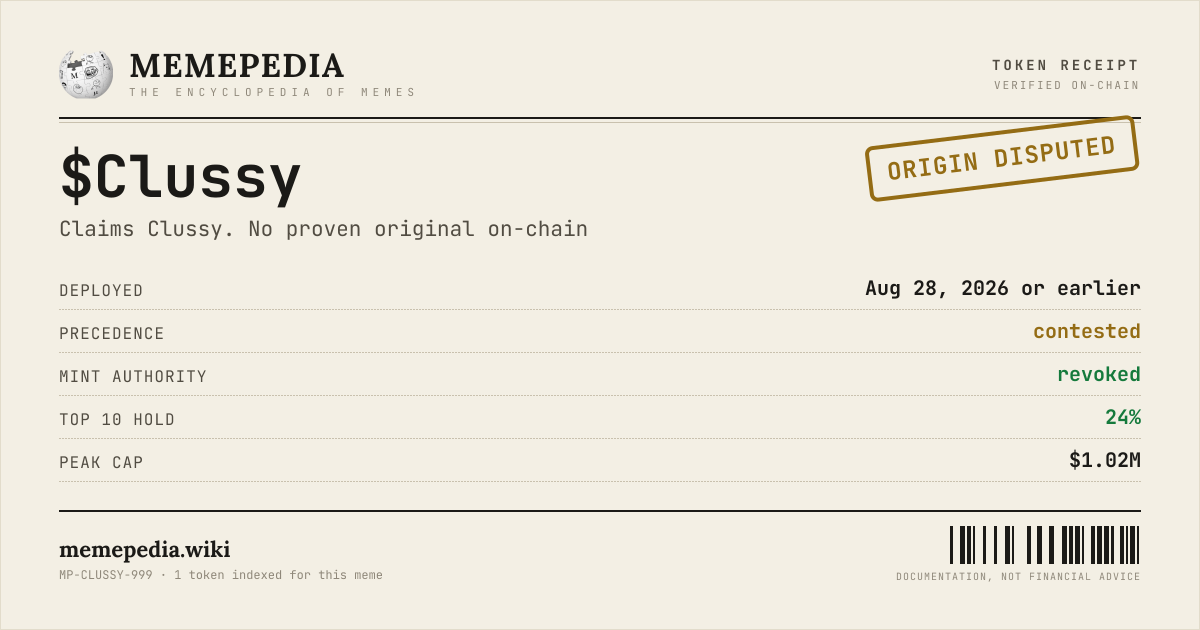 Memepedia receipt card